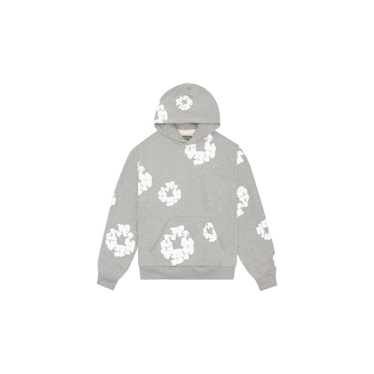 Denim tears grey and white hoodie