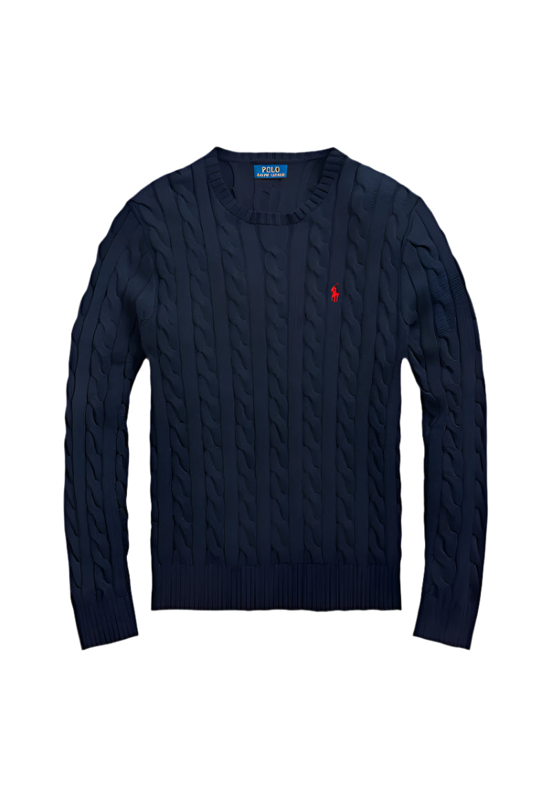 Ralph lauren blue cable knit sweater
