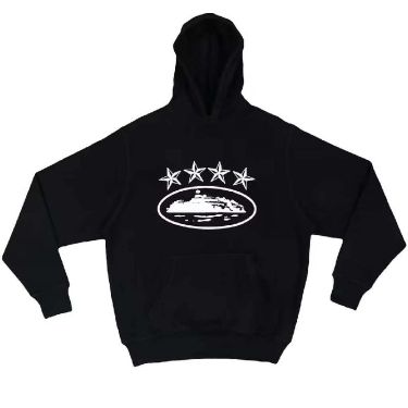 Corteiz black 4 star hoodie