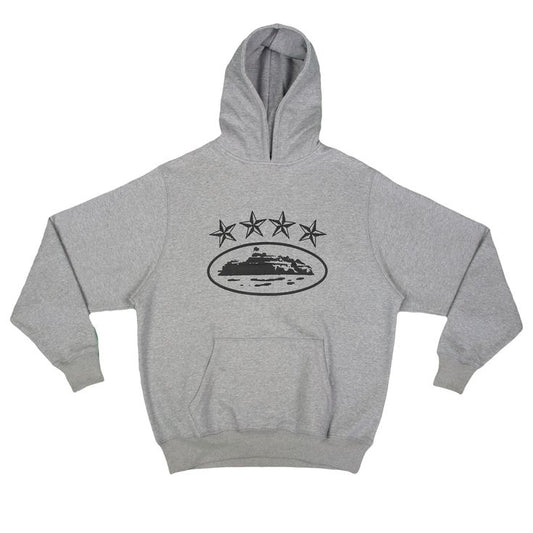 Corteiz grey 4 star hoodie