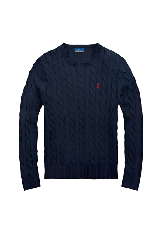 Ralph lauren blue cable knit sweater
