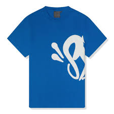 Syna dark blue and white shirt